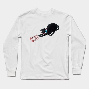 Black Cat Hissing Long Sleeve T-Shirt